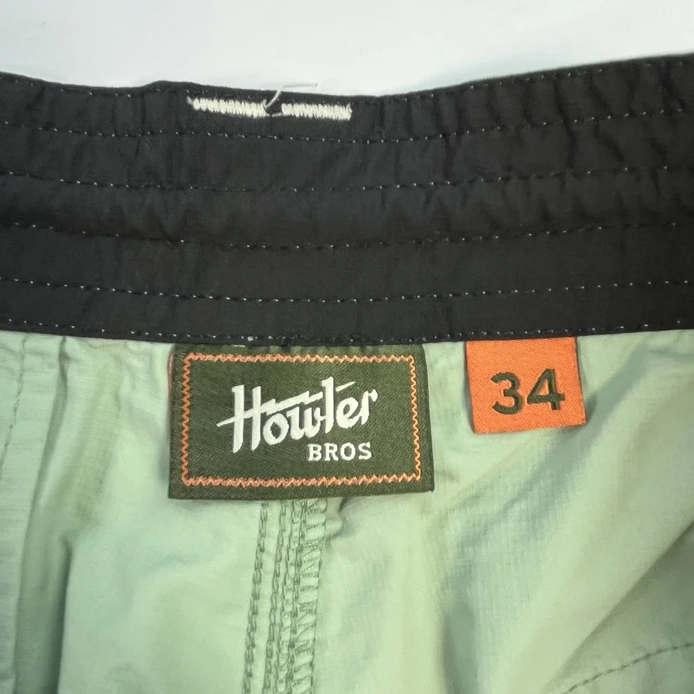 Howler Bros Shorts Ripstop Mens Size 34 Nylon Hiking Outdoor Climbing Zip Pocket